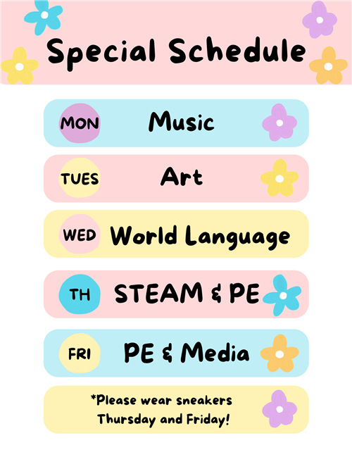 Special Schedule